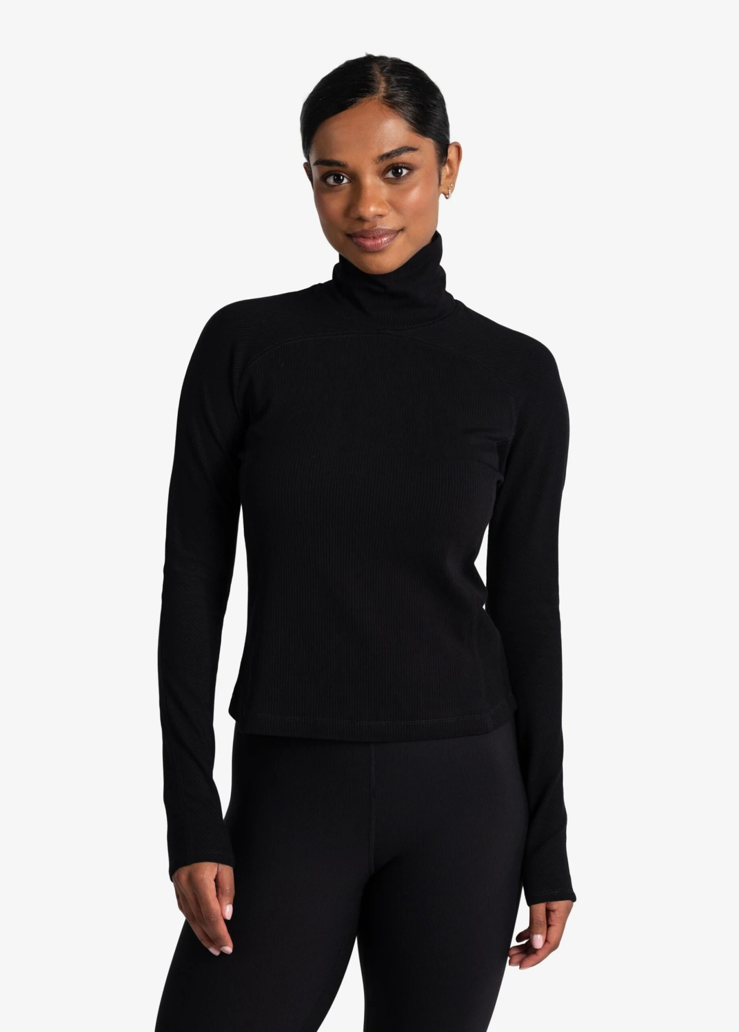 LOLE Traverse Turtle Neck Long Sleeve - Black 3 LOLE Traverse Turtle Neck Long Sleeve - Black