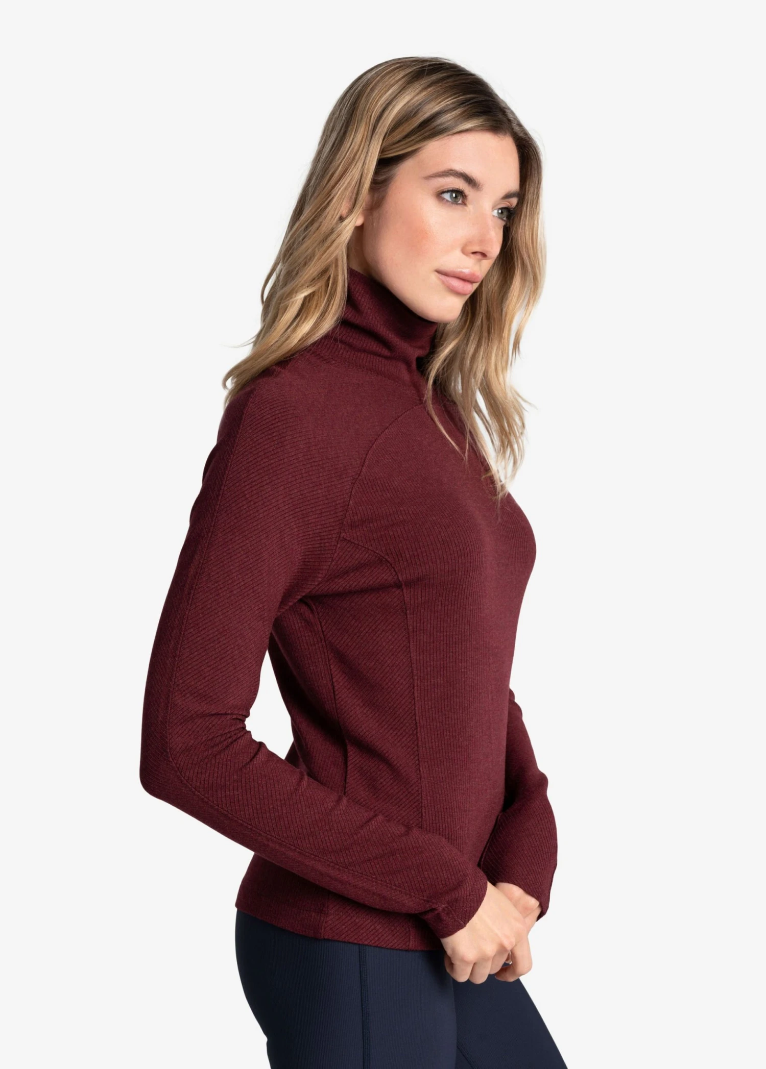 LOLE Traverse Turtle Neck Long Sleeve - Port Heather 5 LOLE Traverse Turtle Neck Long Sleeve - Port Heather - Image 3