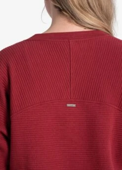 LOLE Ottoman V-Neck Pullover - Merlot -Draptura Sales LSW4397 R421 6 1900x