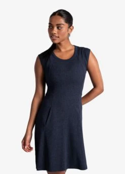 LOLE Traverse Short Sleeve Dress - Outerspace Heather