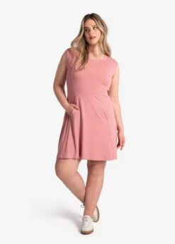 LOLE Traverse Short Sleeve Dress - Peony -Draptura Sales LSW4414 K135 3 1900x