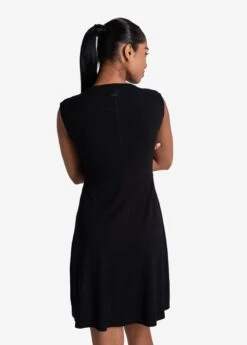 LOLE Traverse Short Sleeve Dress - Black -Draptura Sales LSW4414 N415 5 1900x