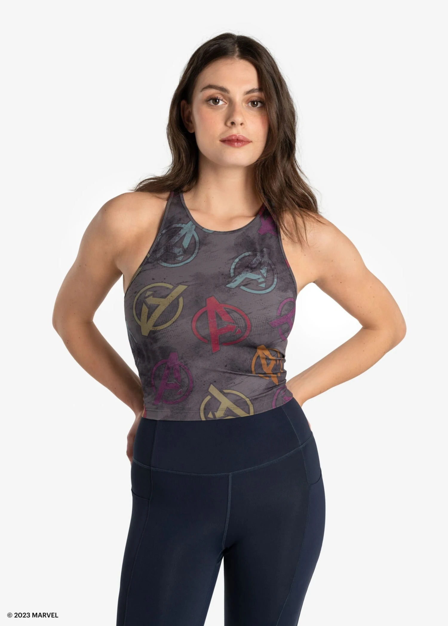 LOLE Comfort Stretch Tank Top - Avengers Meteor Grey Aop 3 LOLE Comfort Stretch Tank Top - Avengers Meteor Grey Aop