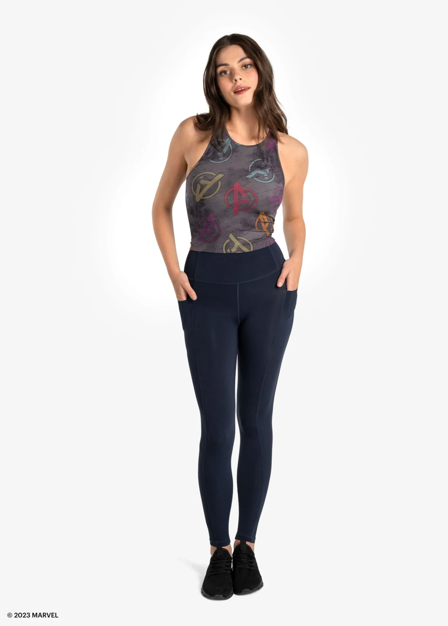 LOLE Comfort Stretch Tank Top - Avengers Meteor Grey Aop 7 LOLE Comfort Stretch Tank Top - Avengers Meteor Grey Aop - Image 5