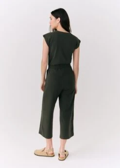 LOLE Effortless Wrap Jumpsuit - Olive -Draptura Sales LSW4425 BB03 3 1900x