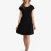 LOLE Olivie Short Sleeve Dress - Black -Draptura Sales LSW4430 N415 1 1900x