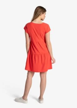 LOLE Olivie Short Sleeve Dress - Cayenne -Draptura Sales LSW4430 R397 1900x