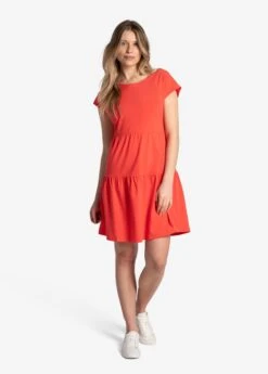 LOLE Olivie Short Sleeve Dress - Cayenne