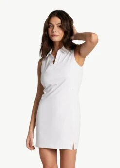 LOLE Step Up Polo Dress - White