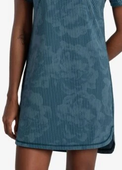 LOLE Olivie V-Neck Dress - Floral Illusion Fjord Blue -Draptura Sales LSW4478 BB63 4 1900x