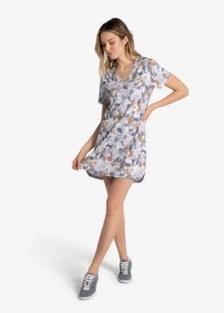 LOLE Olivie V-Neck Dress - Rio Floral Ash -Draptura Sales LSW4478 G928 2 1900x