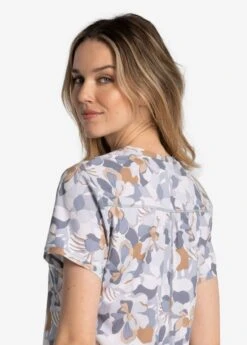 LOLE Olivie V-Neck Dress - Rio Floral Ash -Draptura Sales LSW4478 G928 3 1900x