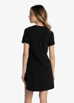LOLE Olivie V-Neck Dress - Black -Draptura Sales LSW4478 N415 3 1900x