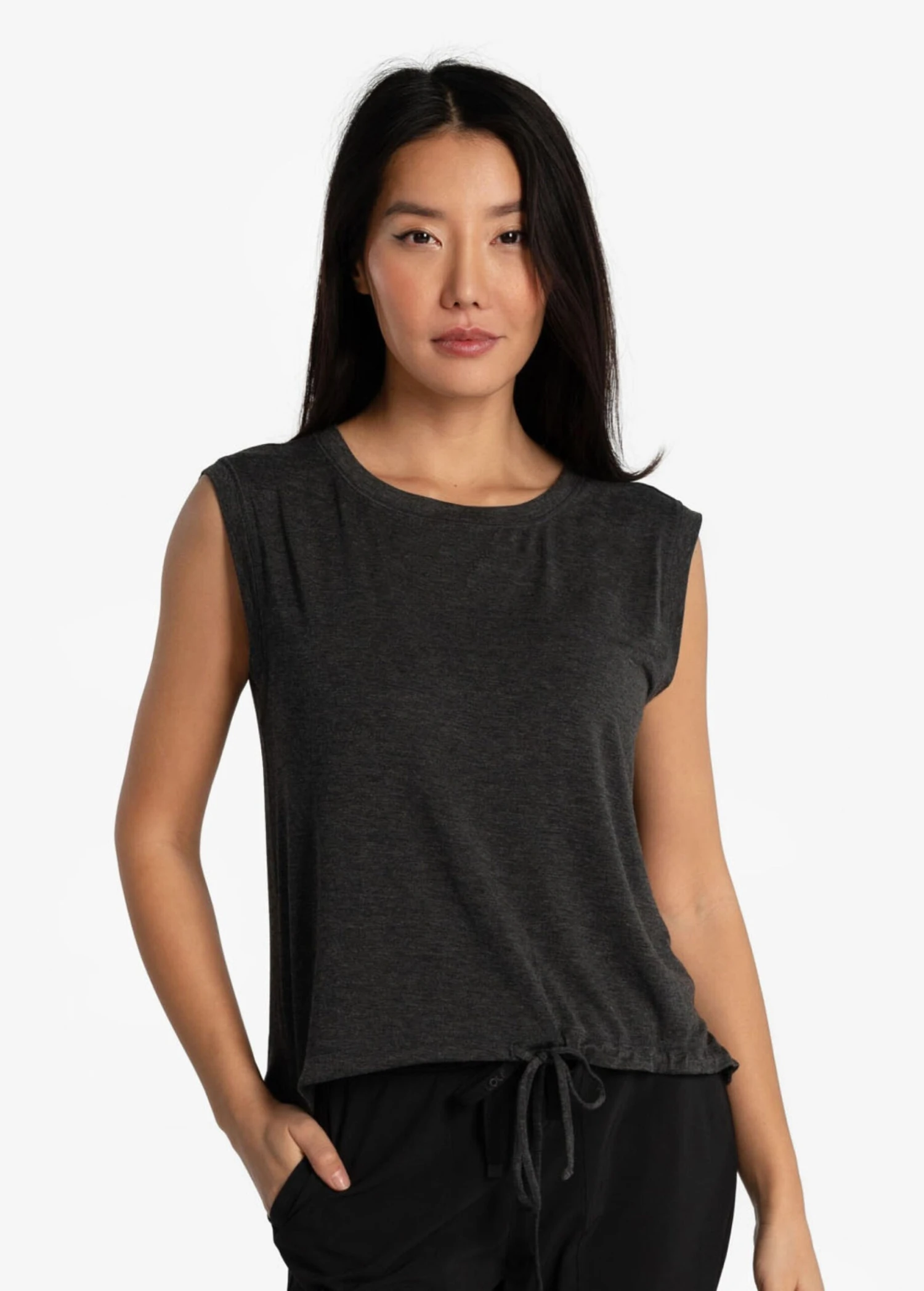 LOLE Elisia Short Sleeve Shirt - Black Heather 6 LOLE Elisia Short Sleeve Shirt - Black Heather - Image 4