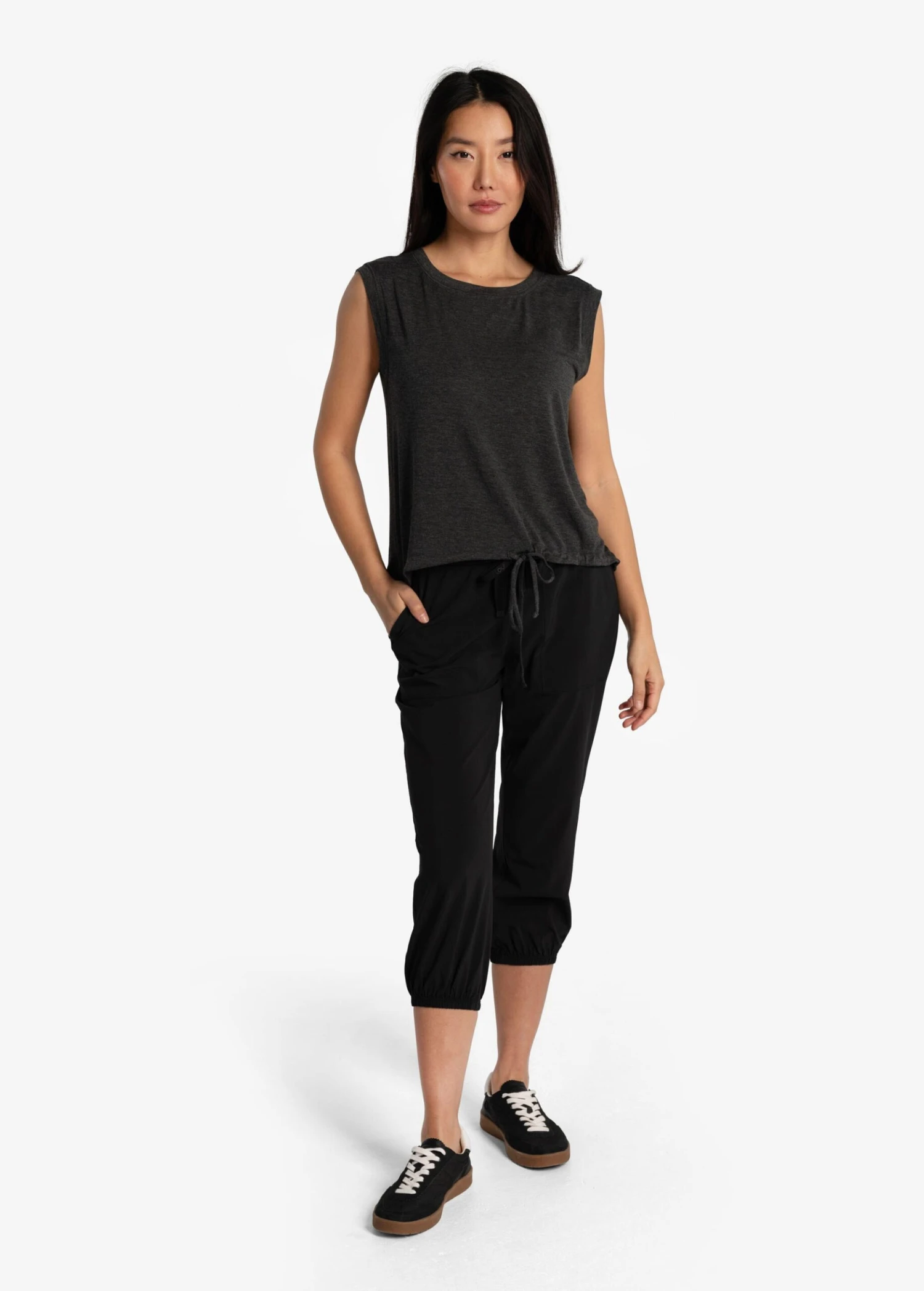 LOLE Elisia Short Sleeve Shirt - Black Heather 7 LOLE Elisia Short Sleeve Shirt - Black Heather - Image 5