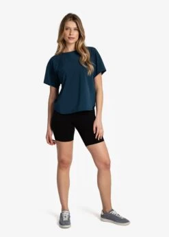 LOLE Olivie Short Sleeve Shirt - Fjord Blue -Draptura Sales LSW4502 BB49 4 1900x