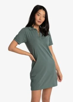LOLE Effortless Polo Dress - Marlin Blue