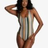 LOLE Soleil One Piece Swimsuit - Rio Stripe Marlin Blue -Draptura Sales LWW0586 BB61 1 1900x