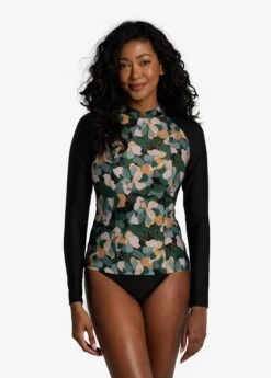 LOLE Seychelles Rashguard - Rio Floral Marlin Blue
