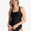 LOLE Playa Long Tankini Top - Black -Draptura Sales LWW0604 N415 1 1900x